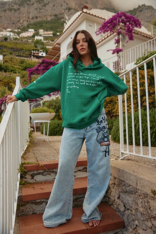 SABBI PORTUGAL LOVES NOTES HOODIE GREEN