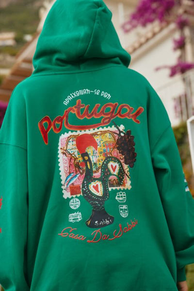 SABBI PORTUGAL LOVES NOTES HOODIE GREEN
