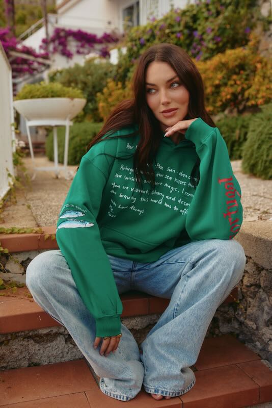 SABBI PORTUGAL LOVES NOTES HOODIE GREEN