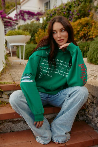SABBI PORTUGAL LOVES NOTES HOODIE GREEN