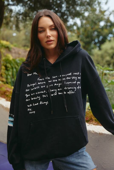 SABBI PORTUGAL LOVES NOTES HOODIE BLACK