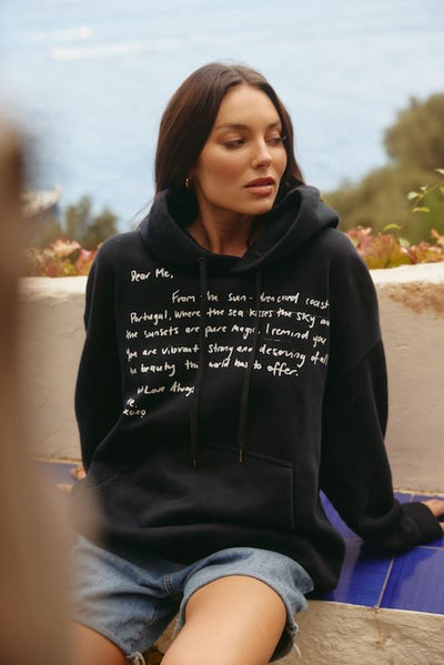 SABBI PORTUGAL LOVES NOTES HOODIE BLACK