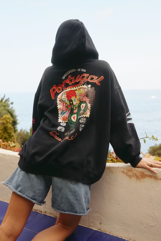 SABBI PORTUGAL LOVES NOTES HOODIE BLACK
