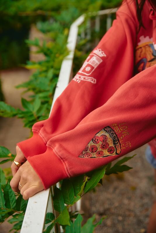 SABBI AMALFI LOVES NOTES HOODIE RED