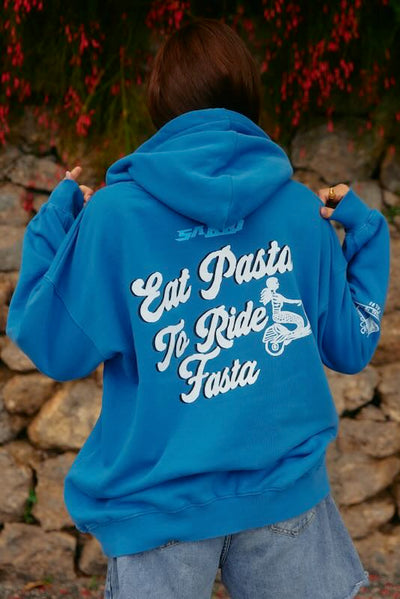 SABBI AMALFI LOVES NOTES HOODIE ROYAL BLUE