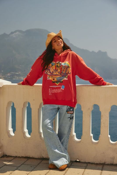 SABBI AMALFI LOVES NOTES HOODIE RED