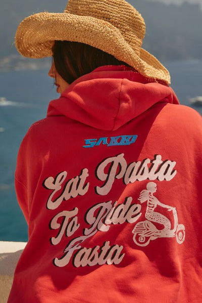 SABBI AMALFI LOVES NOTES HOODIE RED