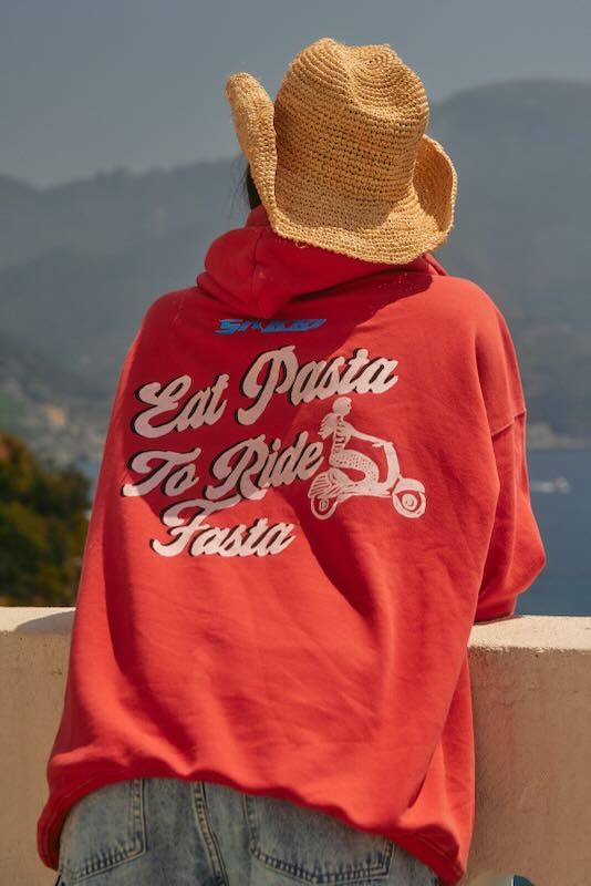 SABBI AMALFI LOVES NOTES HOODIE RED