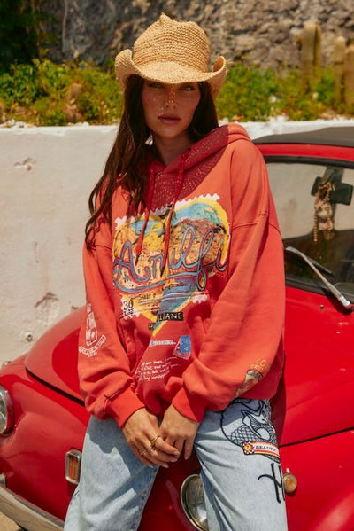 SABBI AMALFI LOVES NOTES HOODIE RED