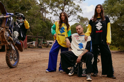 SABBI THE DON'T QUIT YOUR DAY DREAM LONG SLEEVE TEE BLACK & YELLOW 