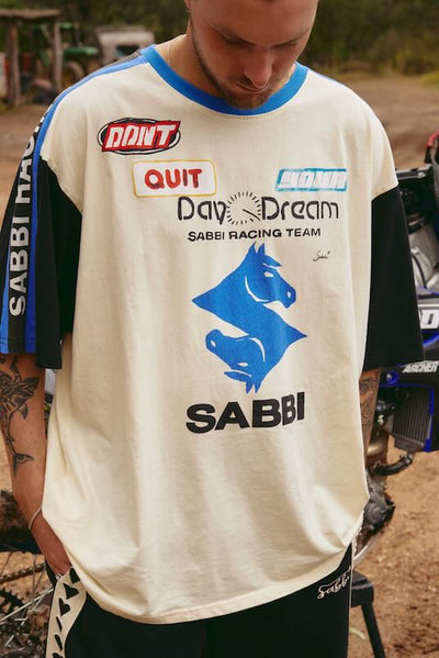 SABBI THE DON'T QUIT YOUR DAY DREAM VERY OVERSIZED TEE WHITE