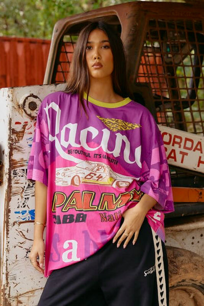 SABBI IT'S GANGSTER VERY OVERSIZED TEE PINK
