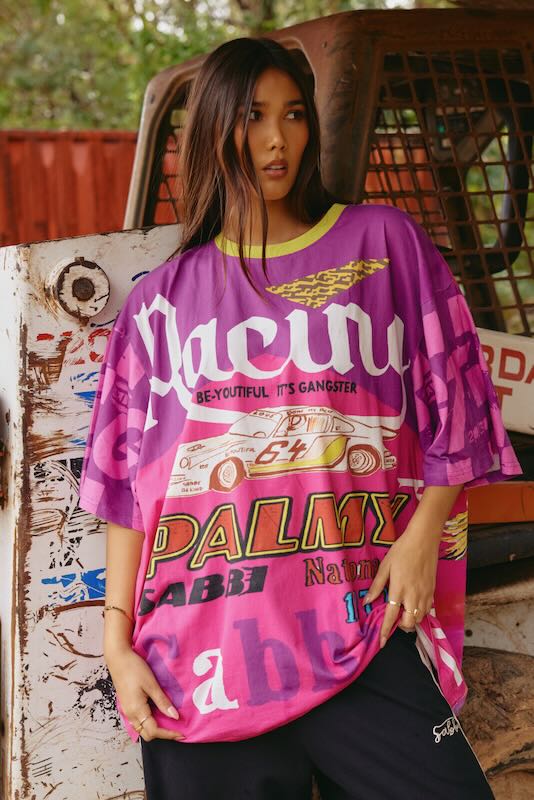 SABBI IT'S GANGSTER VERY OVERSIZED TEE PINK