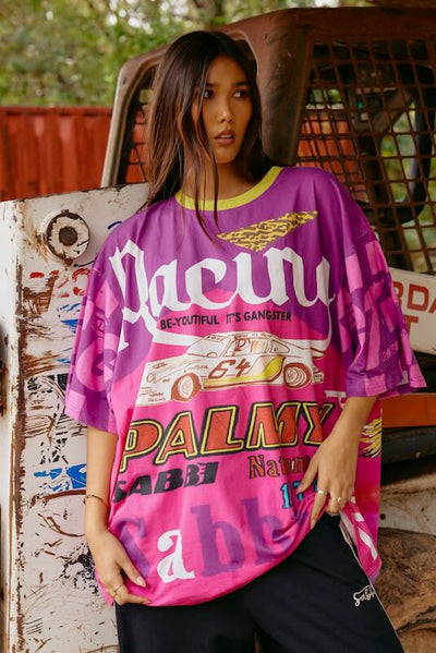 SABBI IT'S GANGSTER VERY OVERSIZED TEE PINK