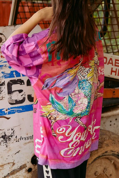 SABBI IT'S GANGSTER VERY OVERSIZED TEE PINK