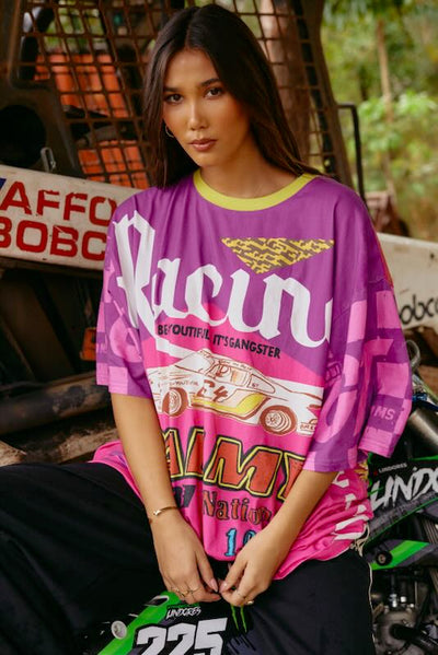 SABBI IT'S GANGSTER VERY OVERSIZED TEE PINK