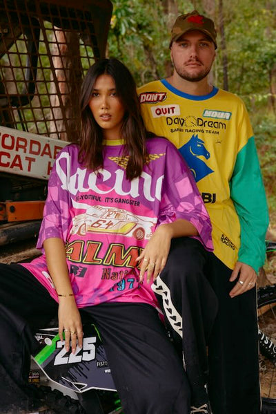 SABBI IT'S GANGSTER VERY OVERSIZED TEE PINK