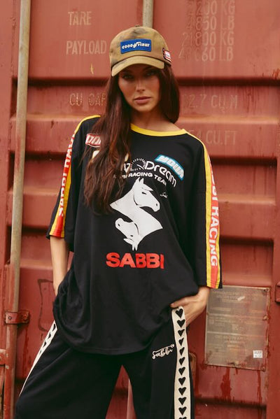 SABBI THE DON'T QUIT YOUR DAY DREAM VERY OVERSIZED TEE BLACK