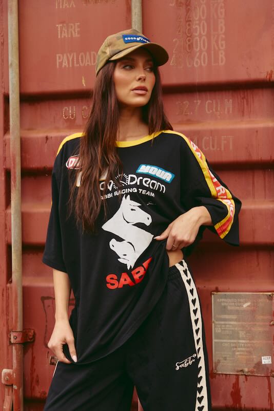 SABBI THE DON'T QUIT YOUR DAY DREAM VERY OVERSIZED TEE BLACK