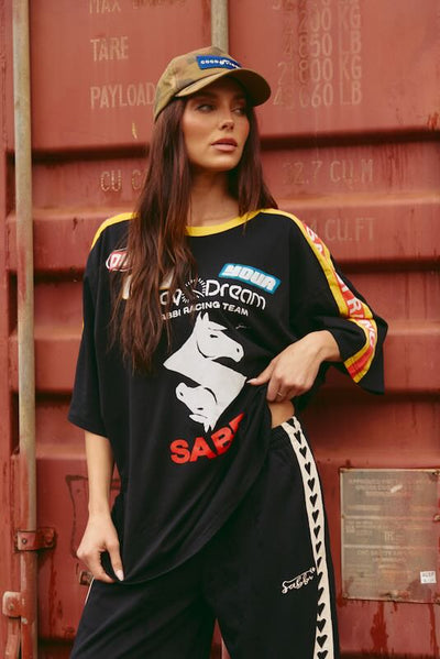 SABBI THE DON'T QUIT YOUR DAY DREAM VERY OVERSIZED TEE BLACK