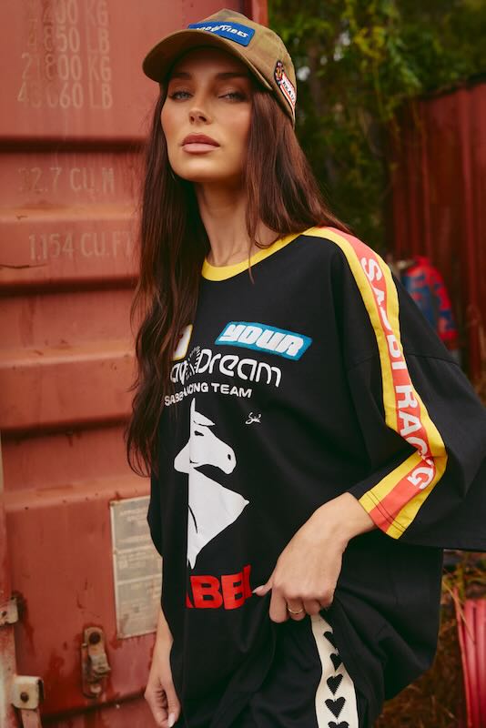 SABBI THE DON'T QUIT YOUR DAY DREAM VERY OVERSIZED TEE BLACK
