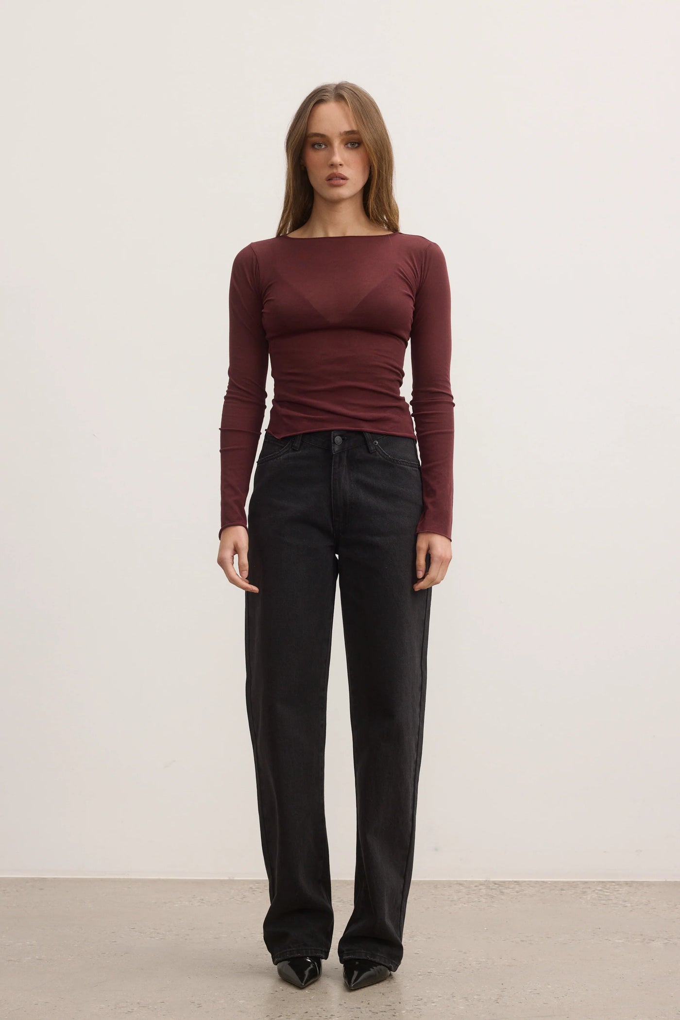 BAYSE ZOE TOP PLUM