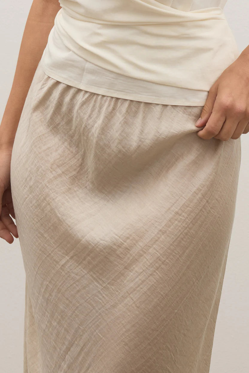 BAYSE MARINA MIDI SKIRT SAND