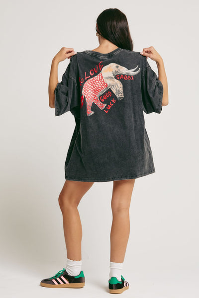 SABBI THE ELEPHANT SAFARI TEE BLACK