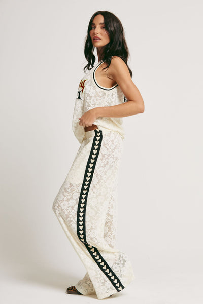 SABBI THE RAVING HEARTS LACE PANTS CREAM