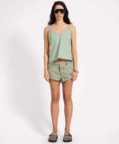ONE TEASPOON BANDITS DENIM SHORTS SUPER KHAKI | BABY LEMONADE STORE