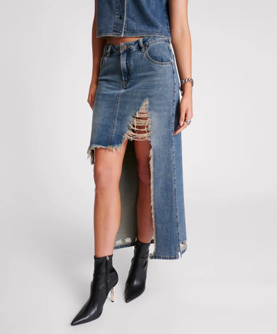 ONE TEASPOON MEMPHIS DENIM MAXI SKIRT