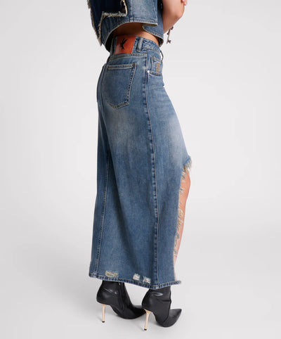ONE TEASPOON MEMPHIS DENIM MAXI SKIRT