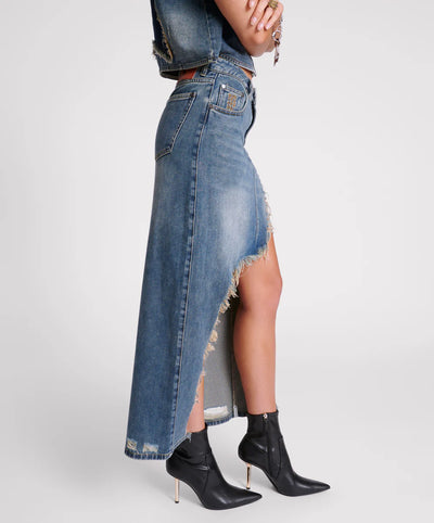 ONE TEASPOON MEMPHIS DENIM MAXI SKIRT