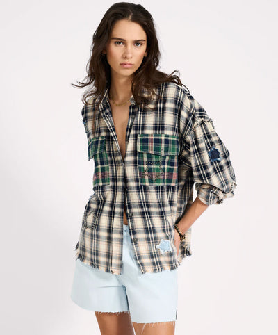 ONE TEASPOON FLANNEL STAR STUDDED SHIRT | BABY LEMONADE STORE