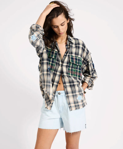 ONE TEASPOON FLANNEL STAR STUDDED SHIRT | BABY LEMONADE STORE