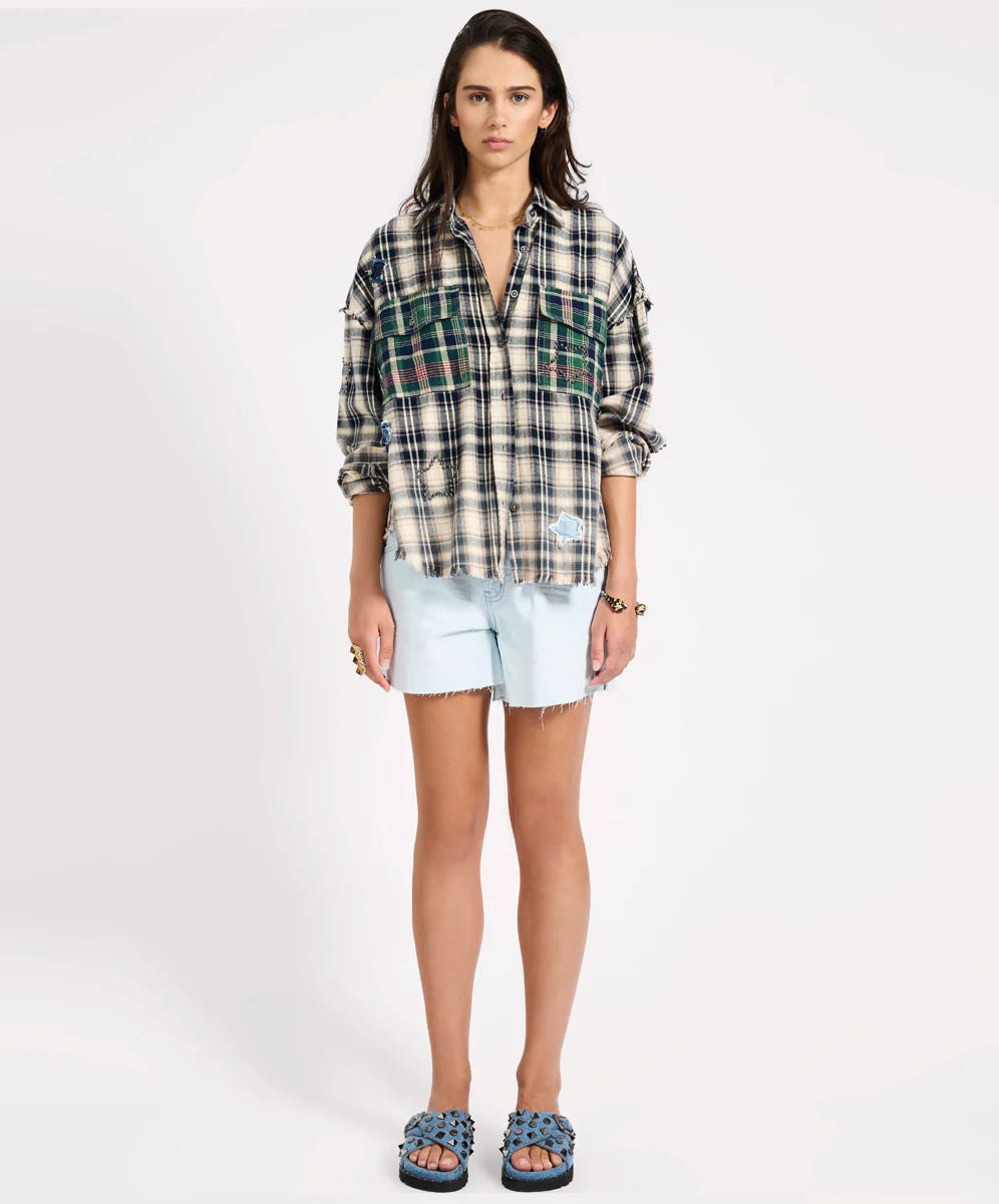 ONE TEASPOON FLANNEL STAR STUDDED SHIRT | BABY LEMONADE STORE