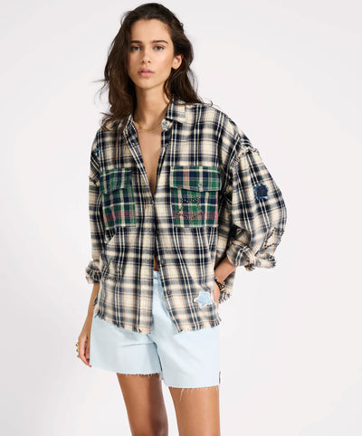 ONE TEASPOON FLANNEL STAR STUDDED SHIRT | BABY LEMONADE STORE