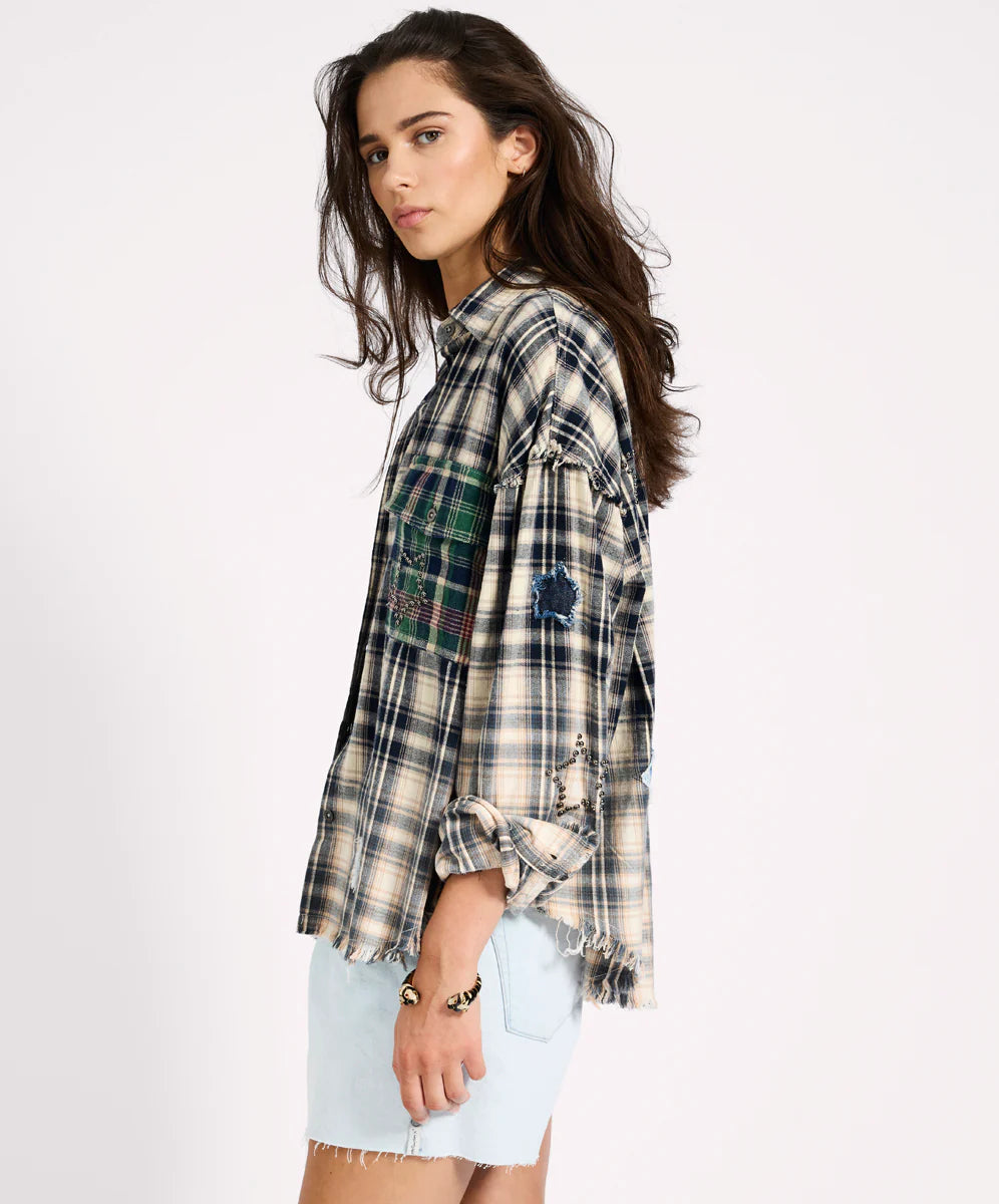 ONE TEASPOON FLANNEL STAR STUDDED SHIRT | BABY LEMONADE STORE