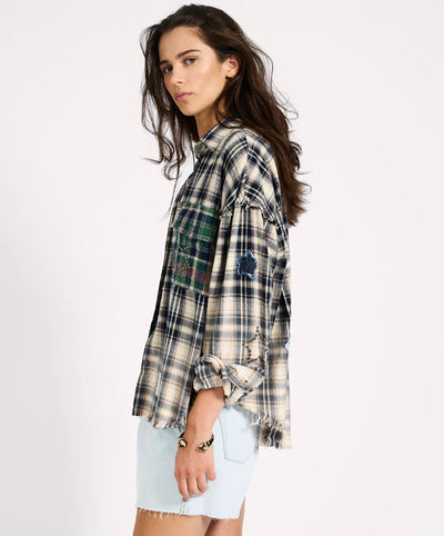 ONE TEASPOON FLANNEL STAR STUDDED SHIRT | BABY LEMONADE STORE