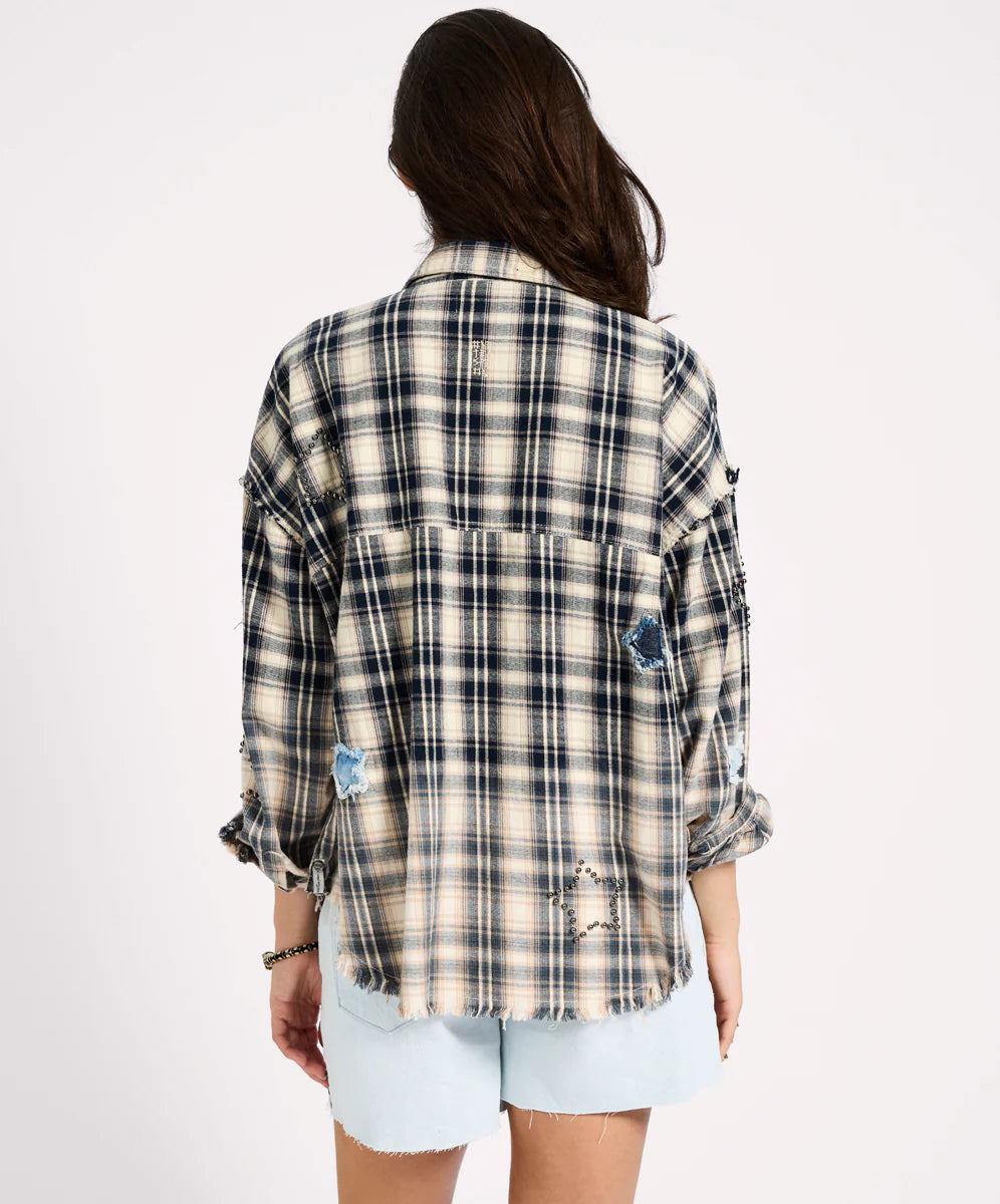 ONE TEASPOON FLANNEL STAR STUDDED SHIRT | BABY LEMONADE STORE