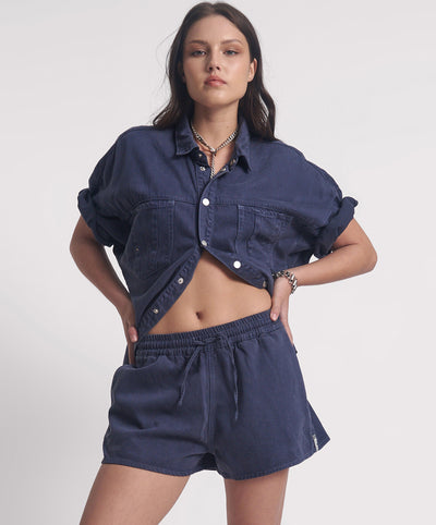 ONE TEASPOON MIDNIGHT DENIM BOXER SHORTS | BABY LEMONADE STORE