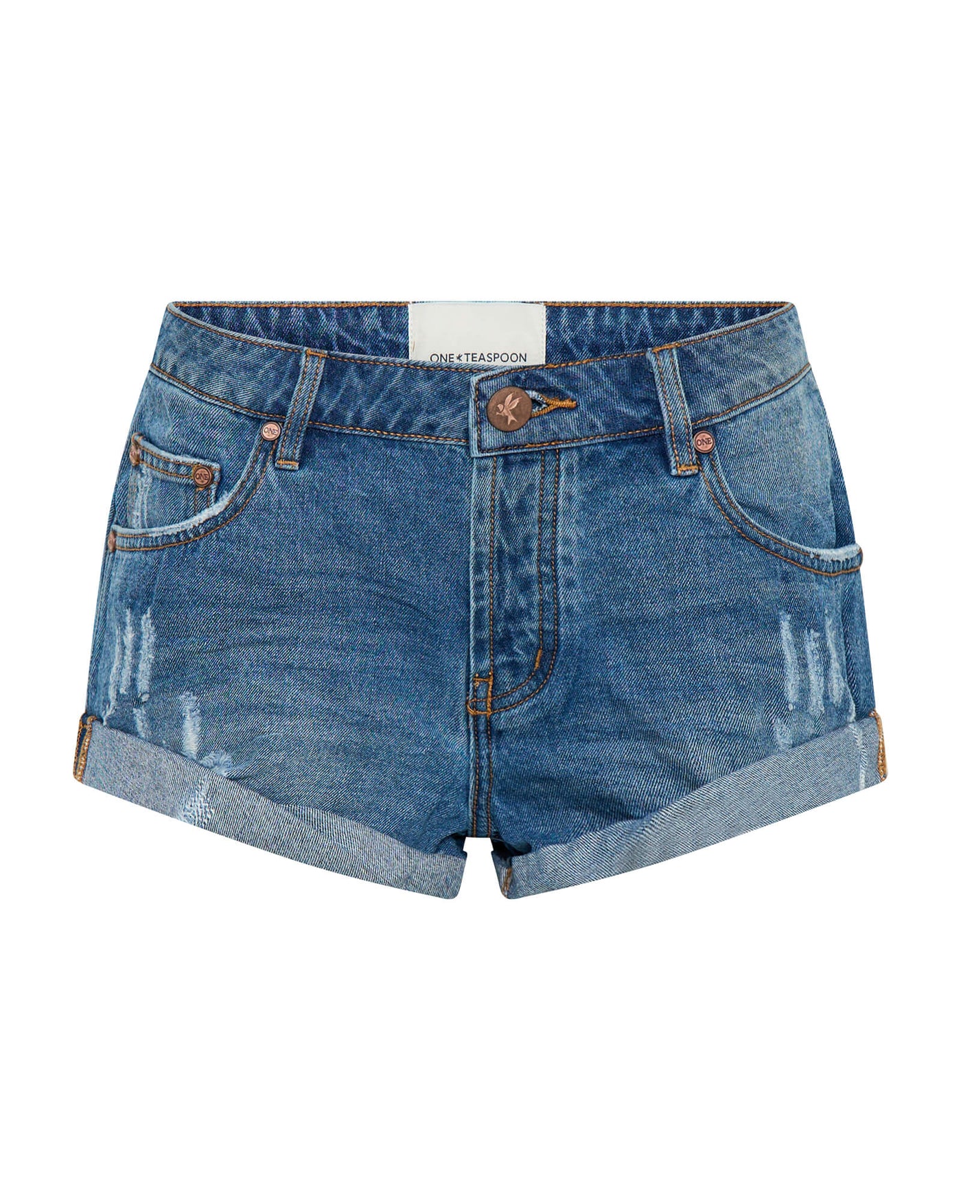 BANDITS LOW WAIST DENIM SHORTS PACIFICA