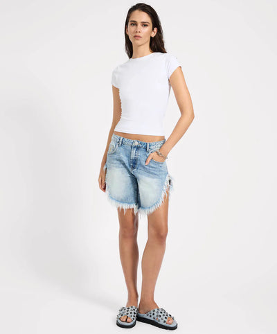 ONE TEASPOON FRANKIES DENIM SHORTS SUNSET BLUE | BABY LEMONADE STORE