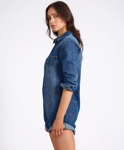 ONE TEASPOON PROPHECY JUMPSUIT BLUE PAISLEY