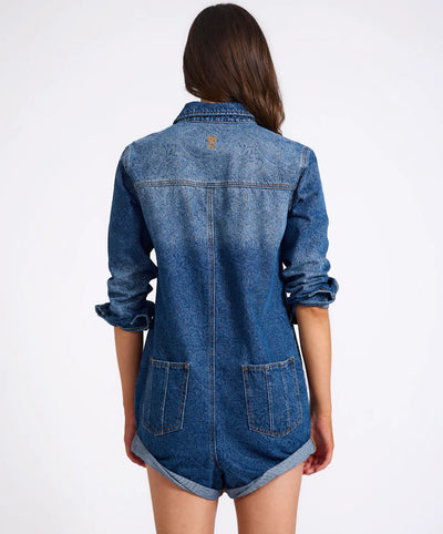 ONE TEASPOON PROPHECY JUMPSUIT BLUE PAISLEY