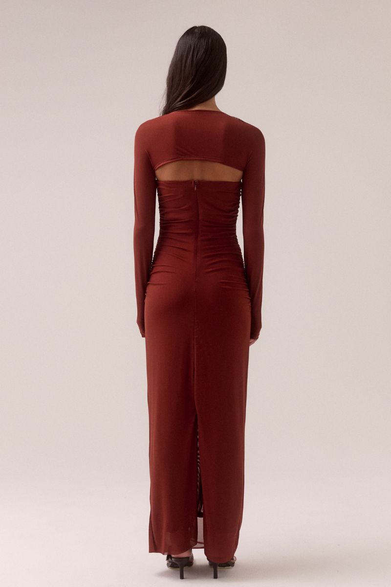 SOVERE STUDIO MYRIAD BOLERO DRESS CINNAMON