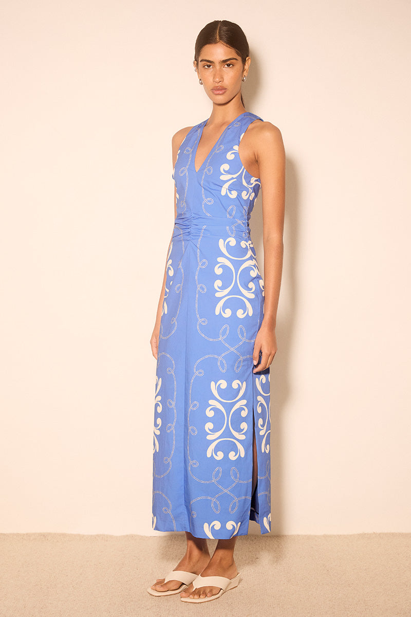 MON RENN KALA DRESS BLUE KALA