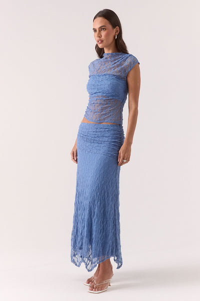 SOVERE STUDIO LOWRI SKIRT SLATE BLUE