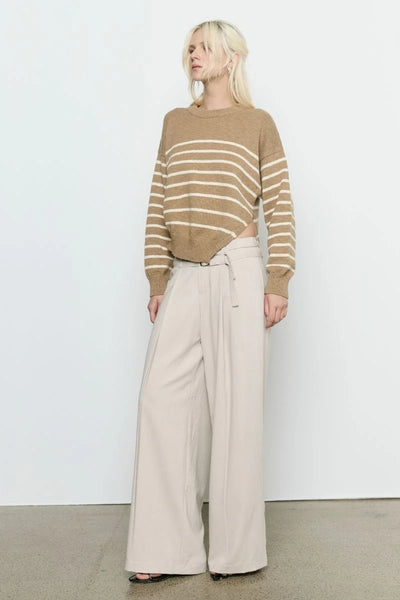 SOVERE SOLENE KNIT JUMPER PECAN/VANILLA