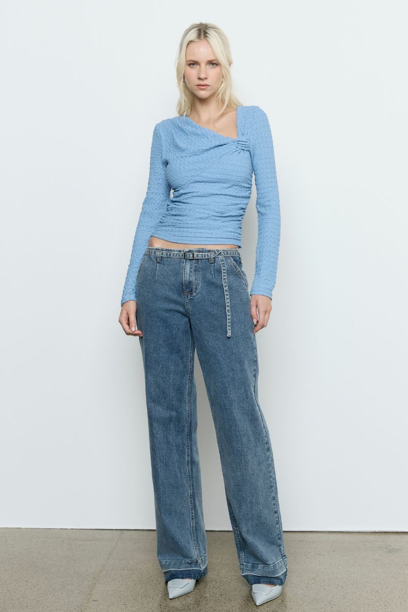 SOVERE STUDIO SOLSTICE TOP SLATE BLUE